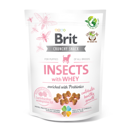 Brit Dog Crunchy Cracker Puppy Insect & Whey enriched with Probiotics